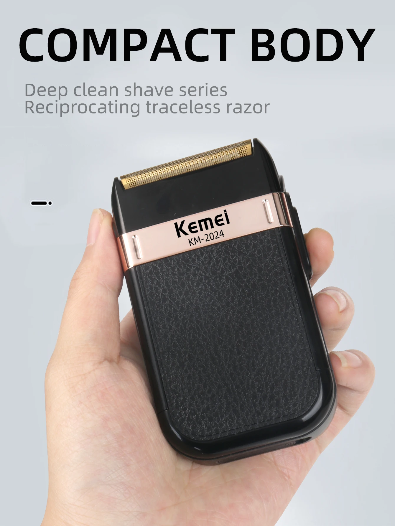 Electric Shaver for Men Waterproof Twin Blade Reciprocating Cordless Razor USB Rechargeable Shaving Machine Barber