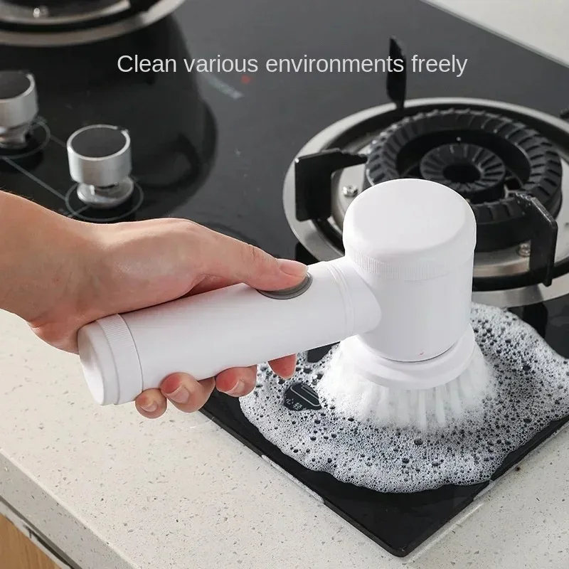 Electric Spin Scrubber Bathroom Cleaning Brush Power Scrubber with 5 Replaceable Brush Heads Electric Cleaning Brush Electric Spin Scrubber Bathroom Cleaning Brush Power Scrubber with 5 Replaceable Brush Heads Electric Cleaning Brush