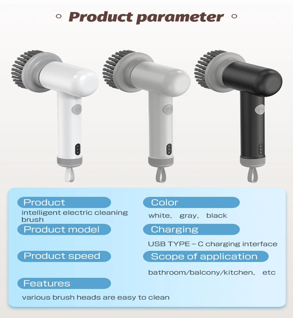 Electric Spin Scrubber Wireless Electric Cleaning Brush Housework Kitchen Dishwashing Brush Bathtub Tile Professional Electric Spin Scrubber Wireless Electric Cleaning Brush Housework Kitchen Dishwashing Brush Bathtub Tile Professional