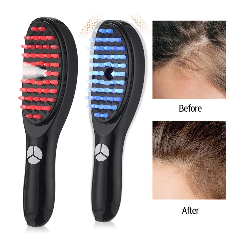 Electric Spray Massage Comb Hair Growth Vibration Head Massager Brush LED Anti Hair Loss Scalp Liquid Medicine