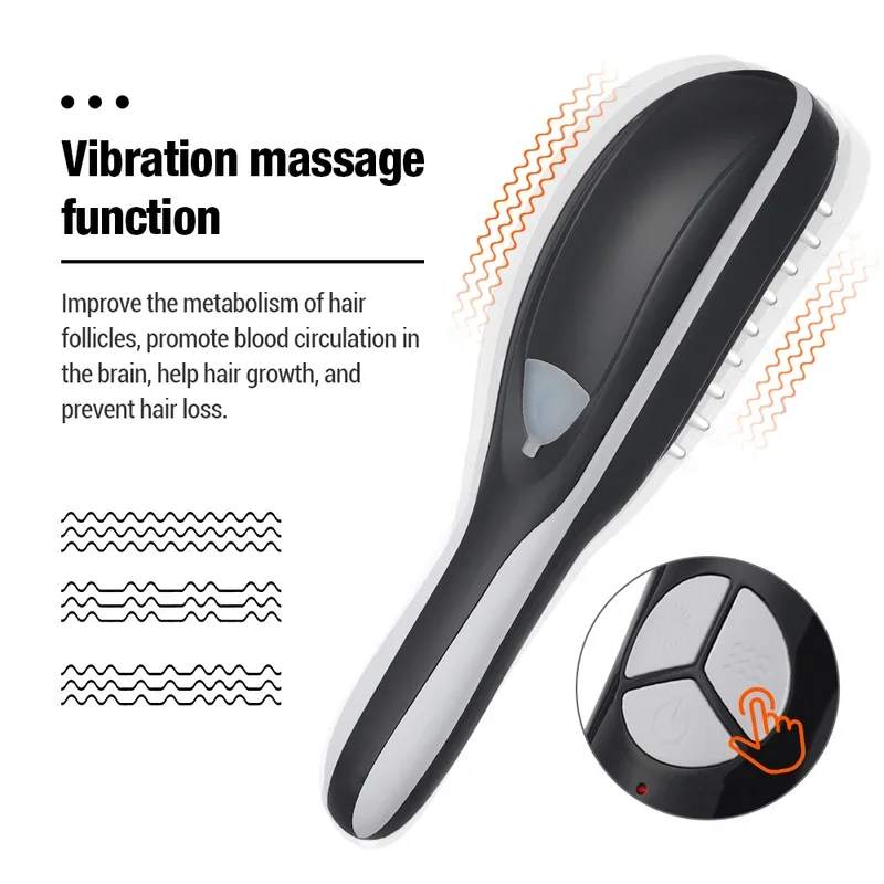 Electric Spray Massage Comb Hair Growth Vibration Head Massager Brush LED Anti Hair Loss Scalp Liquid Medicine