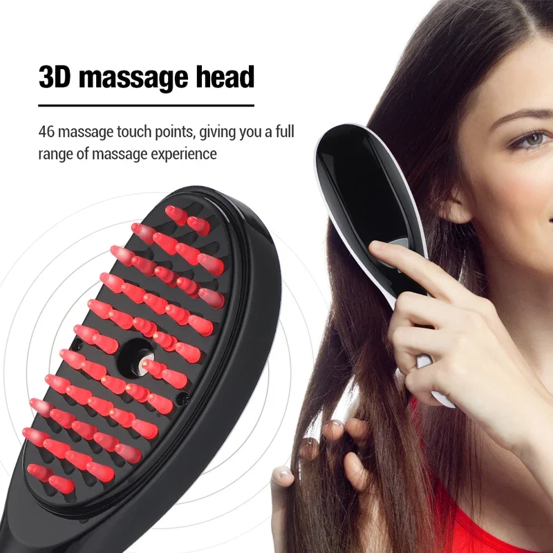 Electric Spray Massage Comb Hair Growth Vibration Head Massager Brush LED Anti Hair Loss Scalp Liquid Medicine