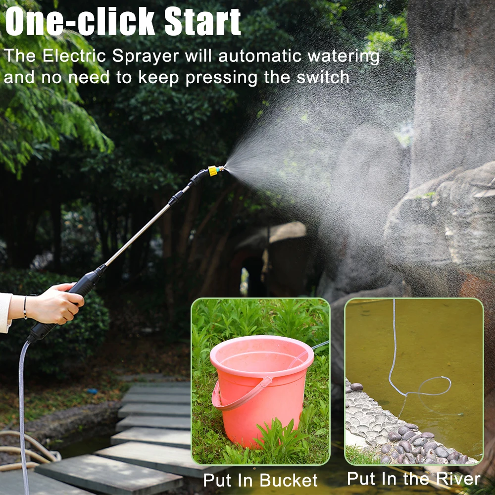 Electric Sprayer Automatic 5L Garden Plant Mister USB Rechargeable Irrigation Tool Watering Can With Spray Gun Electric Sprayer Automatic 5L Garden Plant Mister USB Rechargeable Irrigation Tool Watering Can With Spray Gun
