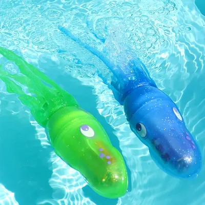 Electric Squid Bath Tub Pool Toy Light Up Fish Bathroom Toy