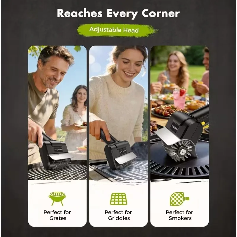 Electric Stainless Steel BBQ Brush Rechargeable Wireless Cleaning Brush Outdoor Cleaning Brush Grill Brush Electric Stainless Steel BBQ Brush Rechargeable Wireless Cleaning Brush Outdoor Cleaning Brush Grill Brush