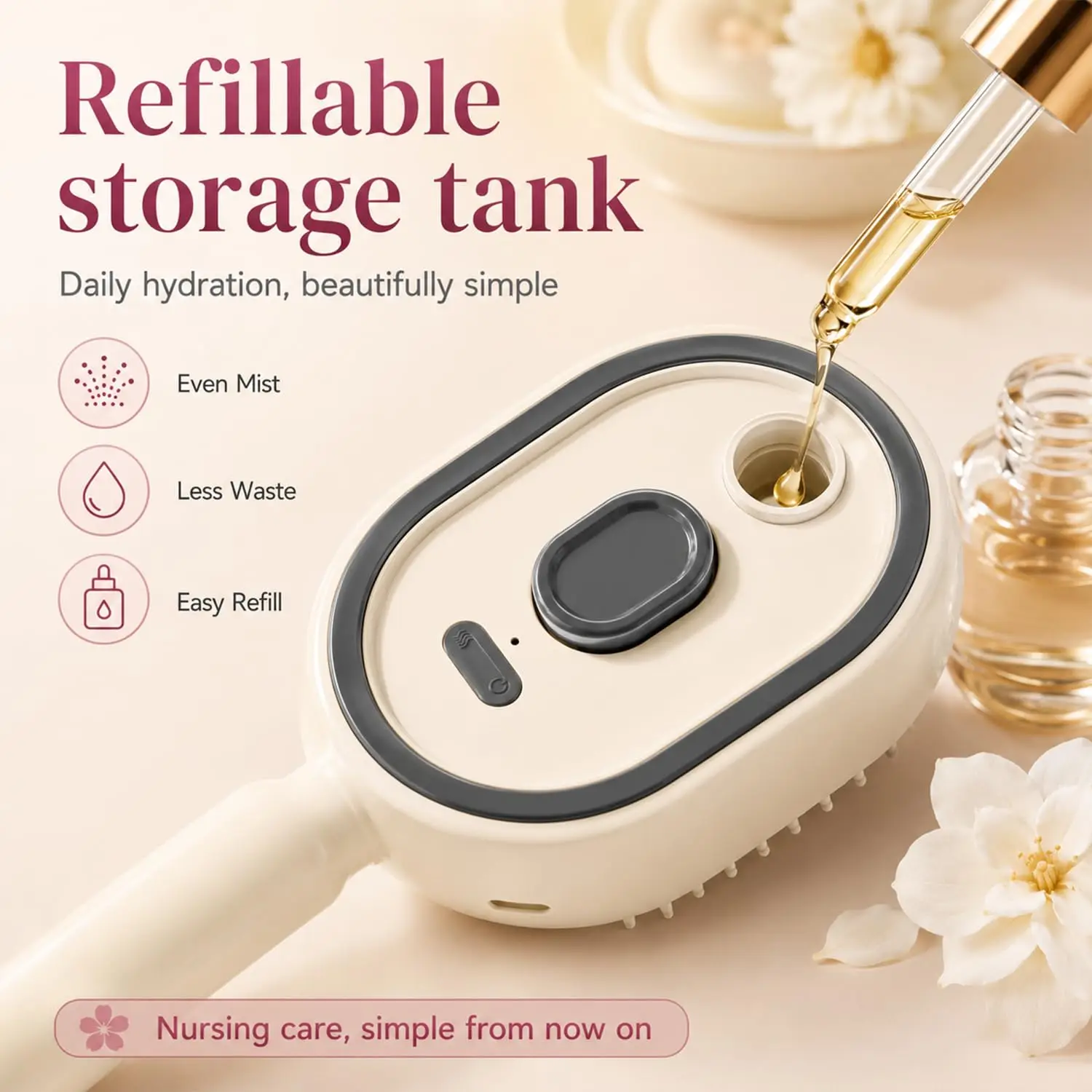 Electric Steaming Hair Straightener Brush Electric Spray Air Cushion Massage Hair Brush Rechargeable Detangling Steam Electric Steaming Hair Straightener Brush Electric Spray Air Cushion Massage Hair Brush Rechargeable Detangling Steam