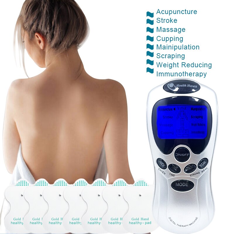 Electric Tens Unit Machine Pulse Massager Muscle Stimulator Therapy Pain Relief Digital Massage Electric Meridian Body
