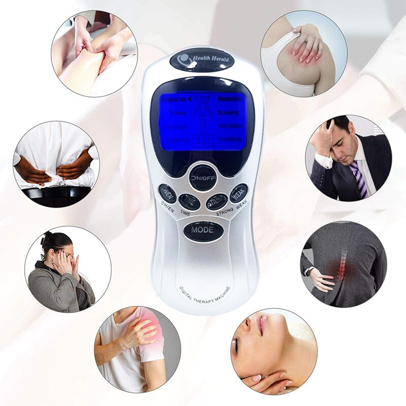 Electric Tens Unit Machine Pulse Massager Muscle Stimulator Therapy Pain Relief Digital Massage Electric Meridian Body
