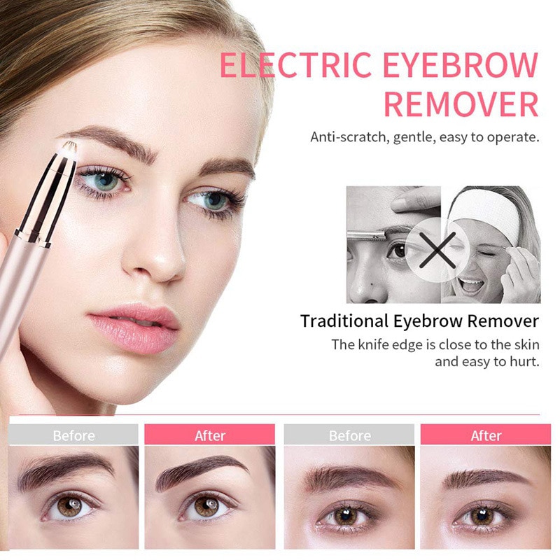 Electric Trimmer Women Eyebrow Pencil Automatic Hair Removal Beauty Battery Model Electric Trimmer Women Eyebrow Pencil Automatic Hair Removal Beauty Battery Model