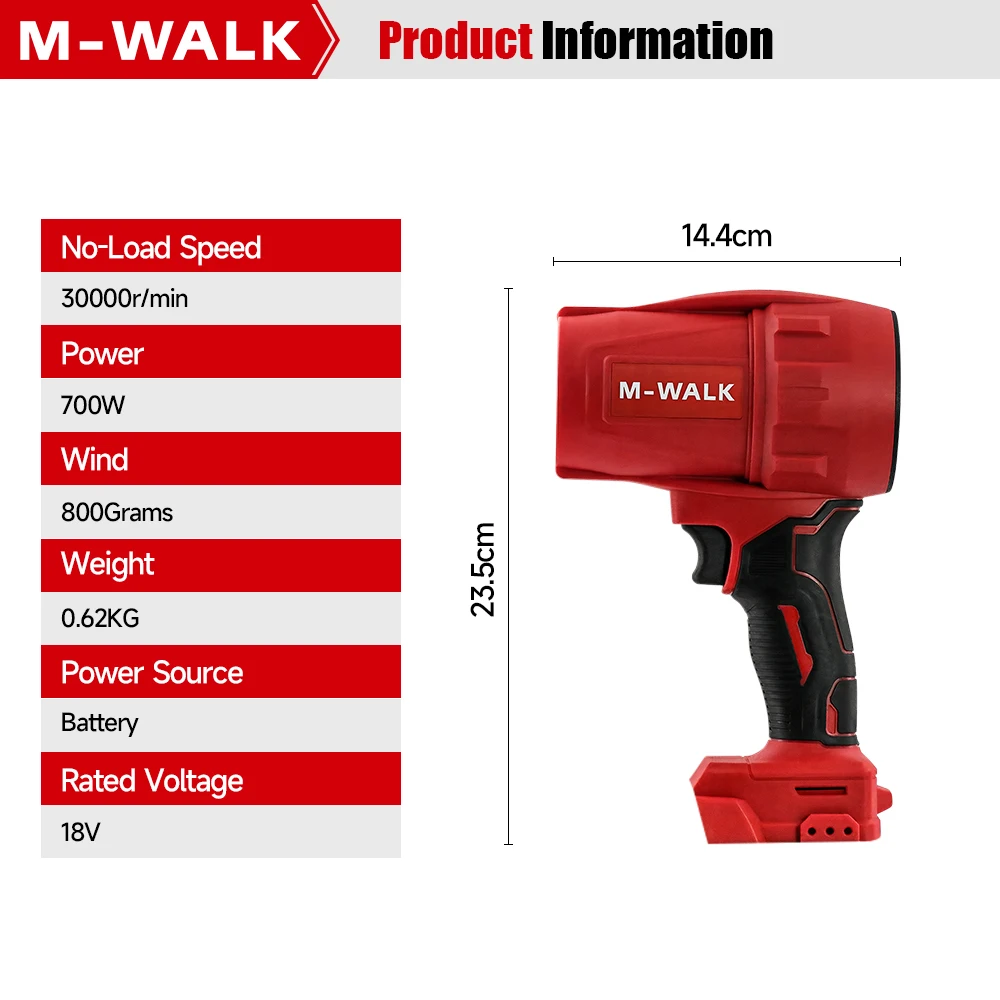 Electric Turbojet Fan 30000r/min Super Strong Wind Force Car Dust Removal Tool Car For M 18V Battery Pin blower