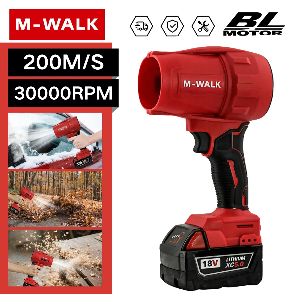 Electric Turbojet Fan 30000r/min Super Strong Wind Force Car Dust Removal Tool Car For M 18V Battery Pin blower