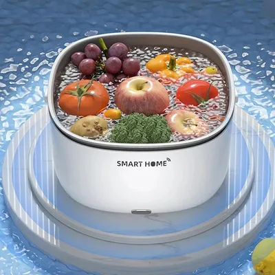 Electric Vegetable And Fruit Washing Machine Food Ultrasonic Washing Bucket Large Capacity Food Grains Purifie