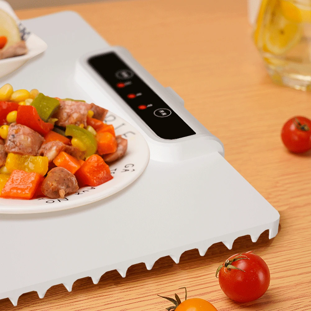 Electric Warming Tray with Adjustable Temperature Smart Warming Plate Silicone Fast Heating for Parties Family