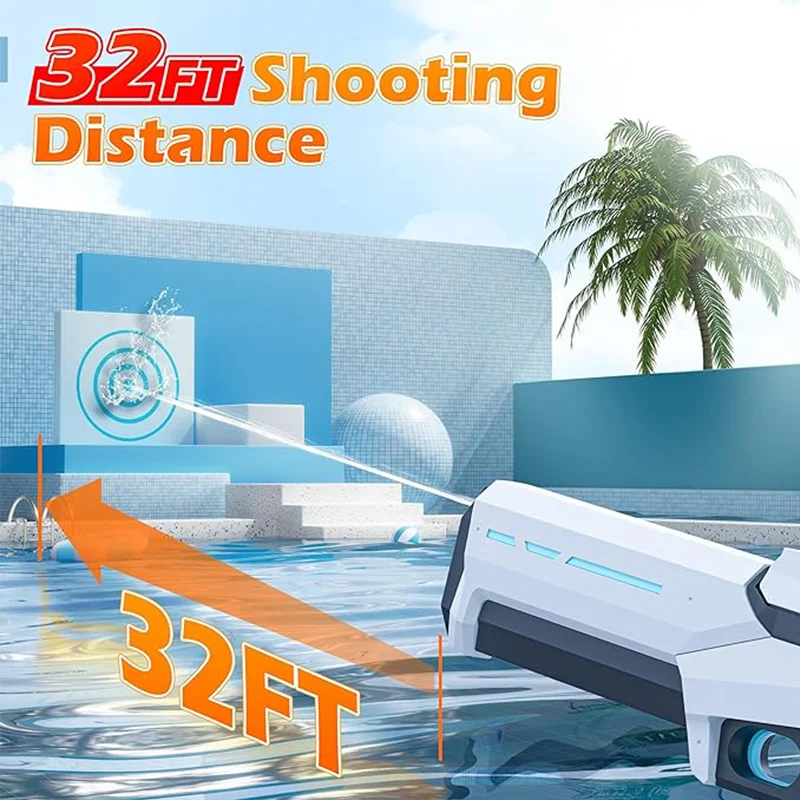 Electric Water Guns For Adults Powerful Squirt Automatic Water Suction Water Blasters Summer Outdoor Beach Toy For Kids Electric Water Guns For Adults Powerful Squirt Automatic Water Suction Water Blasters Summer Outdoor Beach Toy For Kids