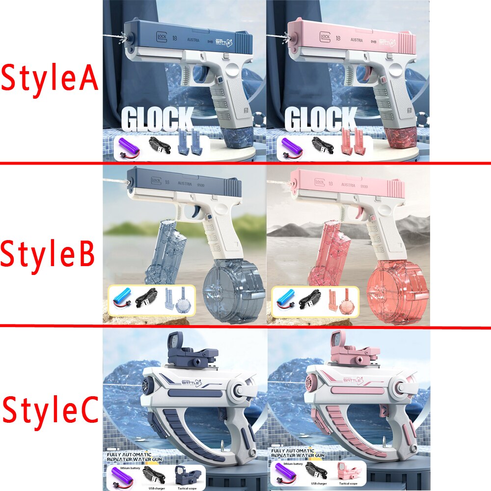 Electric Water Storage Gun Pistol Shooting Toy Portable Children Summer Beach Outdoor Fight Fantasy Toys for Boys Kids Electric Water Storage Gun Pistol Shooting Toy Portable Children Summer Beach Outdoor Fight Fantasy Toys for Boys Kids