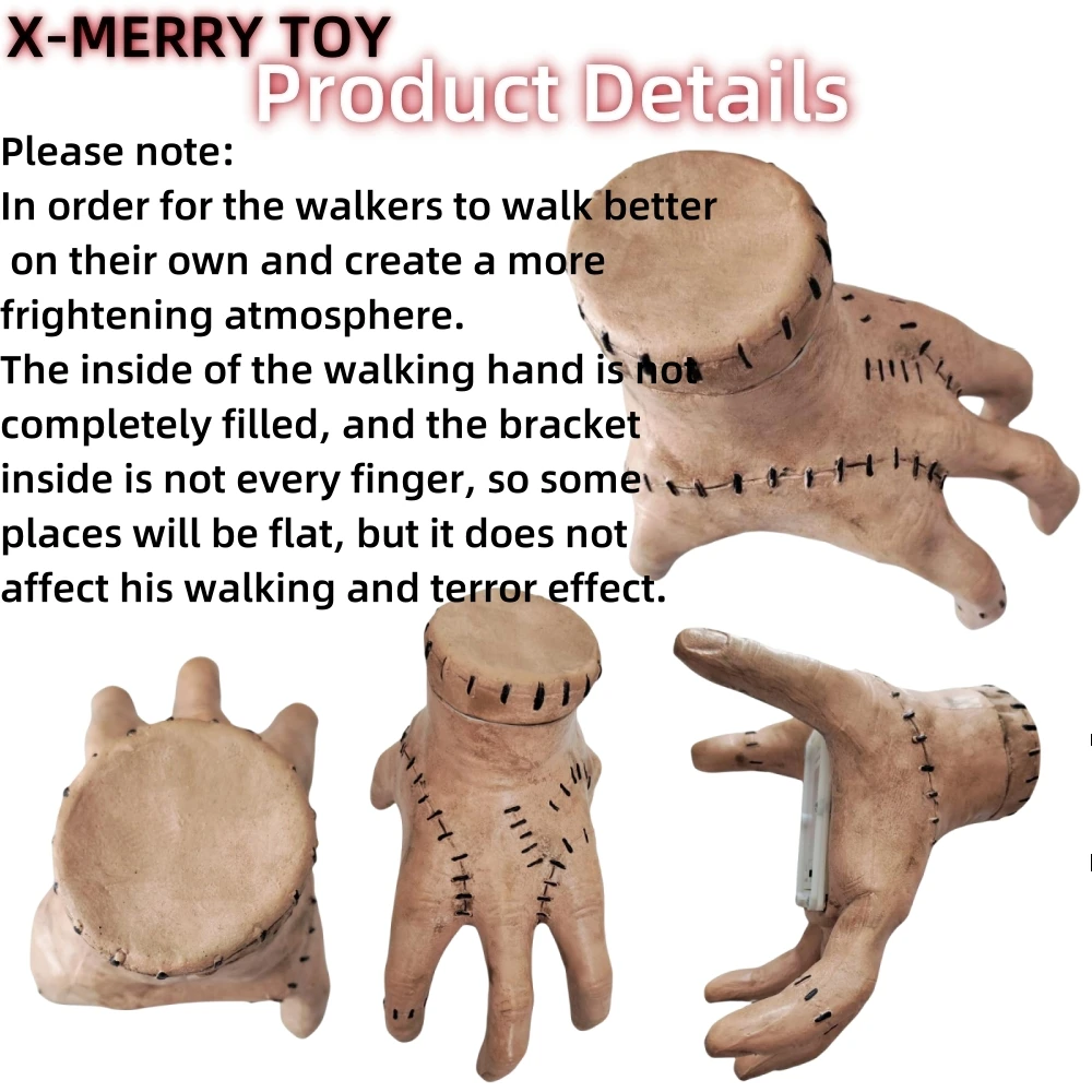 Electric Wednesday Thing Hand Family Cosplay Walking Crawl Ghost Hand Statue Halloween Party Decor Desktop Ornaments