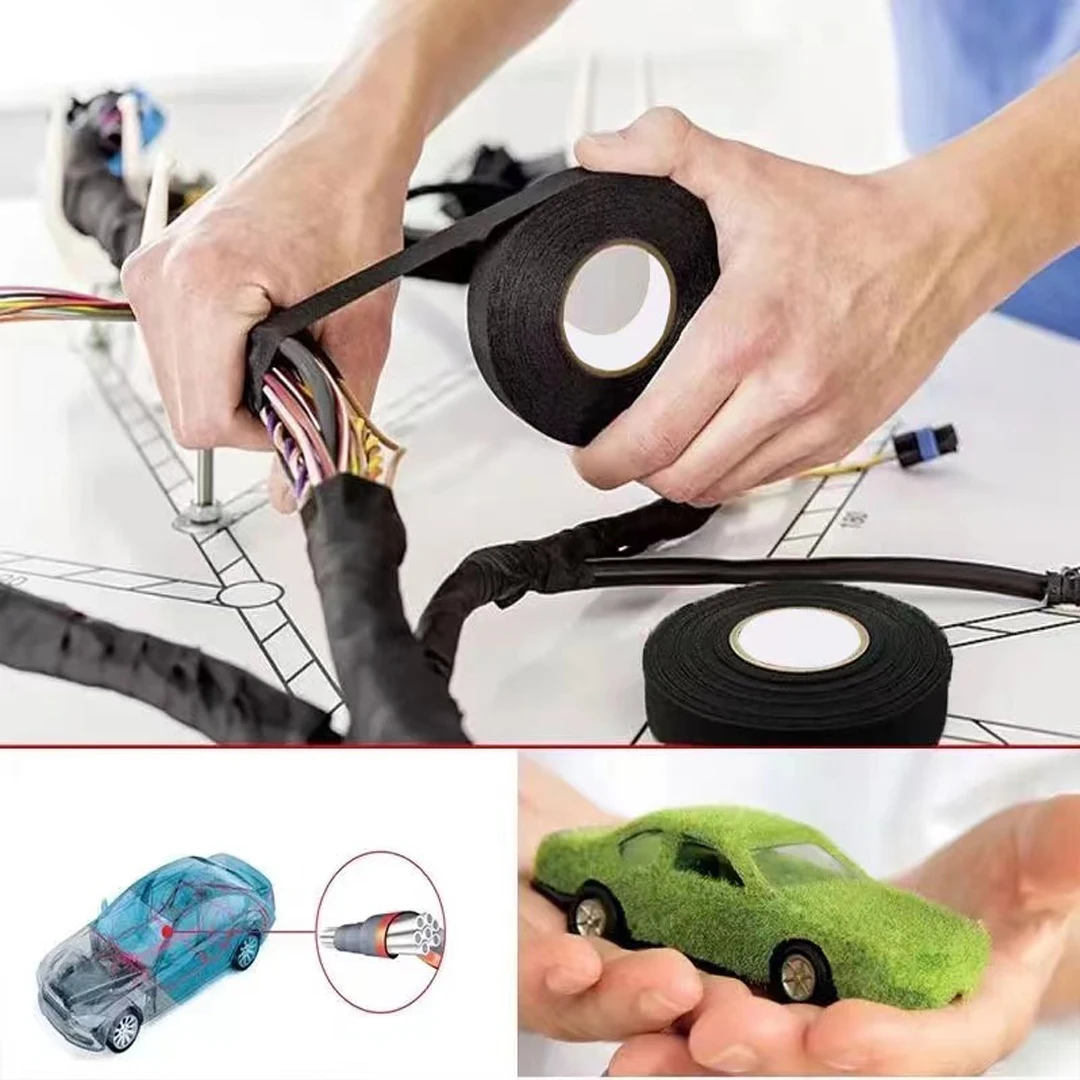 Electrical Tape Heat Resistant Harness Tape Adhesive Cloth Tape Waterproof Tape Insulating Automotive Fabric Cloth Tape Electrical Tape Heat Resistant Harness Tape Adhesive Cloth Tape Waterproof Tape Insulating Automotive Fabric Cloth Tape