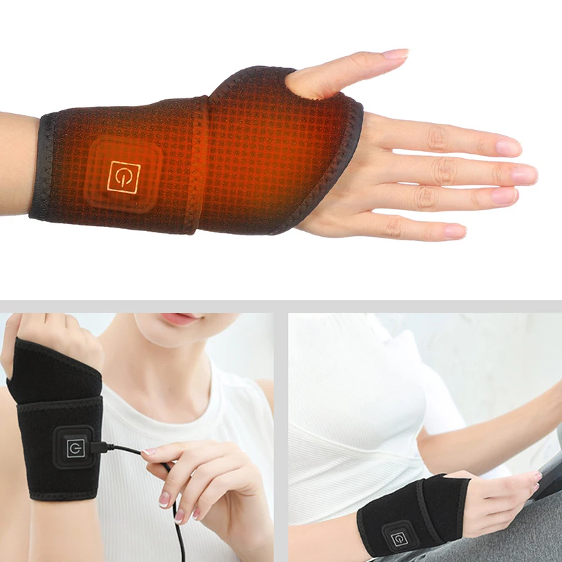 Electrically Heated Wrist Support sleeve Adjustable Wrist guard Breathable Black Strap Sports and Hand Joint Protection Electrically Heated Wrist Support sleeve Adjustable Wrist guard Breathable Black Strap Sports and Hand Joint Protection