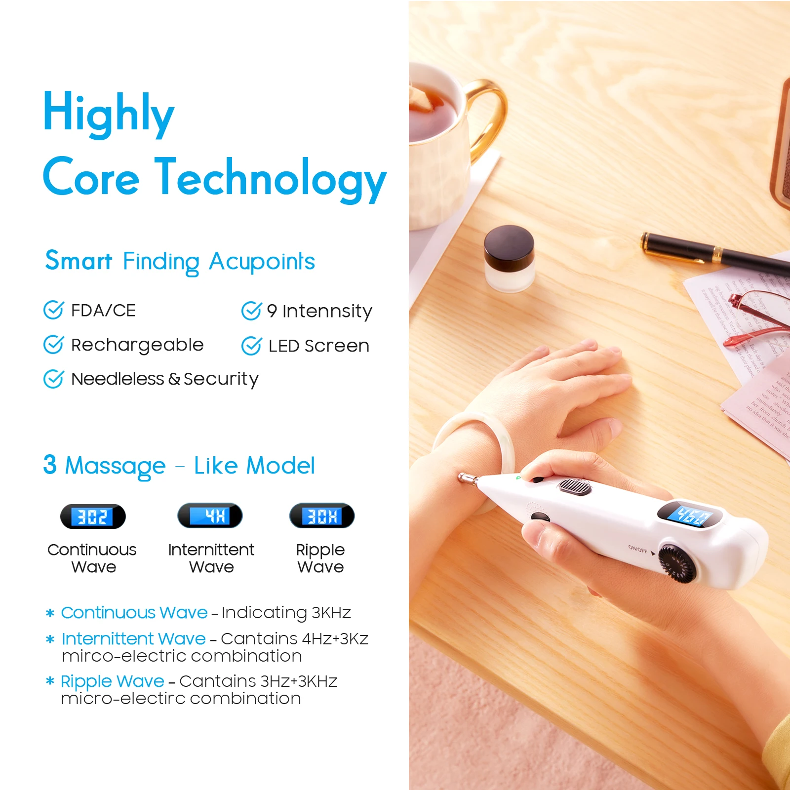 Electronic Acupuncture Pen Acupressure Pen Meridian Energy Therapy Massage Pen Pain Relief