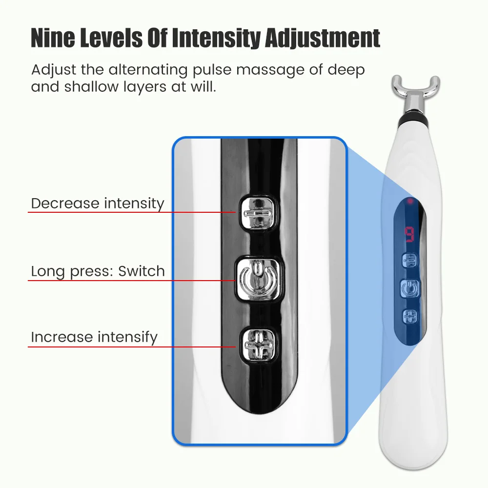 Electronic Acupuncture Pen Electric Meridians Laser Therapy Heal Massage Pen Meridian Energy Pen Relief Pain Tools Body