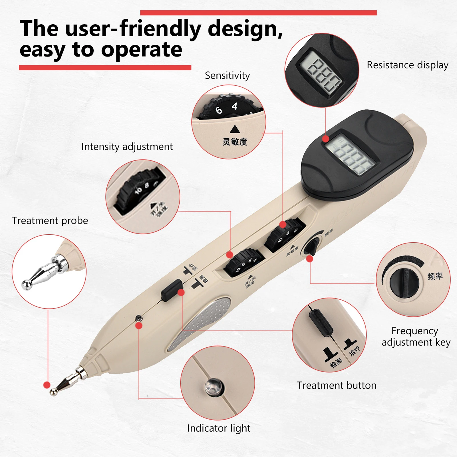Electronic Acupuncture Pen Tens Point Detector Acupuntura Massage Pain Therapy Acupuncture Meridian Energy Pen Muscle
