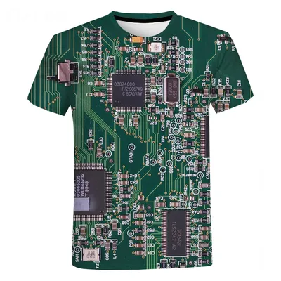 Electronic Chip Hip Hop T Shirt Men Women 3D Machine Printed Oversized T-shirt Harajuku Style Summer Short Sleeve Tee Electronic Chip Hip Hop T Shirt Men Women 3D Machine Printed Oversized T-shirt Harajuku Style Summer Short Sleeve Tee
