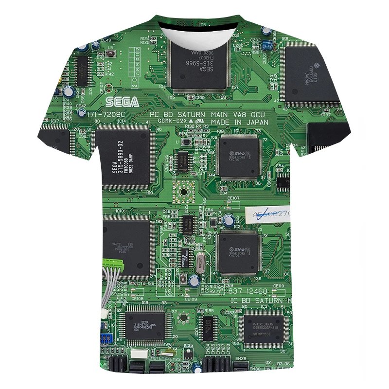 Electronic Chip Hip Hop T Shirt Men Women 3D Machine Printed Oversized T-shirt Harajuku Style Summer Short Sleeve Tee Electronic Chip Hip Hop T Shirt Men Women 3D Machine Printed Oversized T-shirt Harajuku Style Summer Short Sleeve Tee