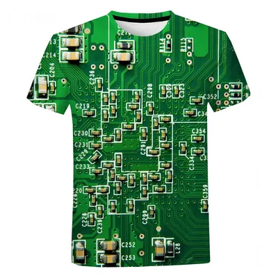 Electronic Chip Hip Hop T Shirt Men Women 3D Machine Printed Oversized T-shirt Harajuku Style Summer Short Sleeve Tee Electronic Chip Hip Hop T Shirt Men Women 3D Machine Printed Oversized T-shirt Harajuku Style Summer Short Sleeve Tee