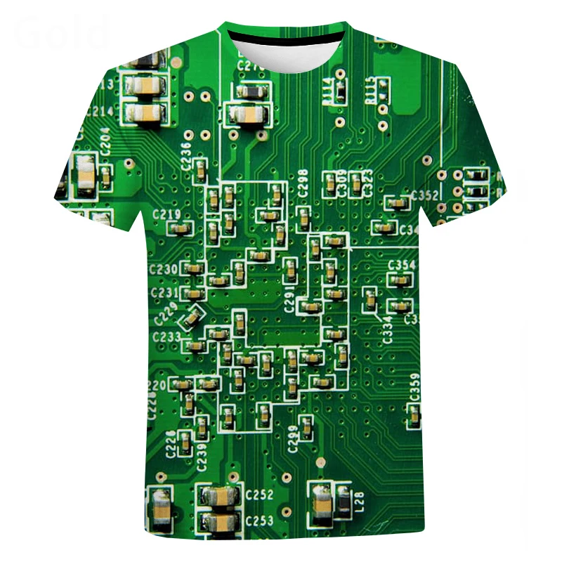 Electronic Chip Hip Hop T Shirt Men Women 3D Machine Printed Oversized T-shirt Harajuku Style Summer Short Sleeve Tee Electronic Chip Hip Hop T Shirt Men Women 3D Machine Printed Oversized T-shirt Harajuku Style Summer Short Sleeve Tee