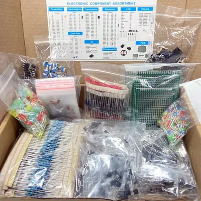 Electronic Components Kit Ultimate Edition Various Common Capacitors Resistors Capacitors T0-92 LED Transistors PCB Electronic Components Kit Ultimate Edition Various Common Capacitors Resistors Capacitors T0-92 LED Transistors PCB