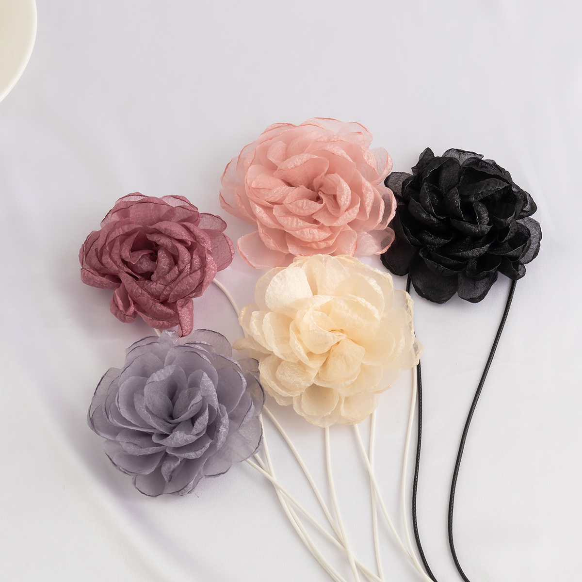 Elegant Big Rose Choker