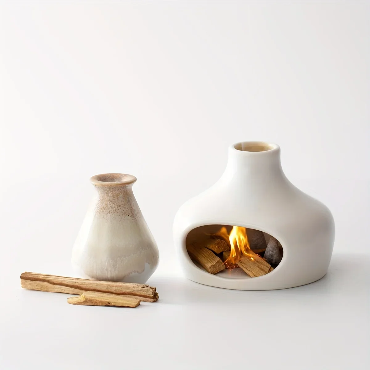 Elegant Ceramic Palo Santo & Sage Burner with Chimney – Perfect for Meditation, Yoga, and Aromatherapy – Ideal Home Elegant Ceramic Palo Santo & Sage Burner with Chimney – Perfect for Meditation, Yoga, and Aromatherapy – Ideal Home