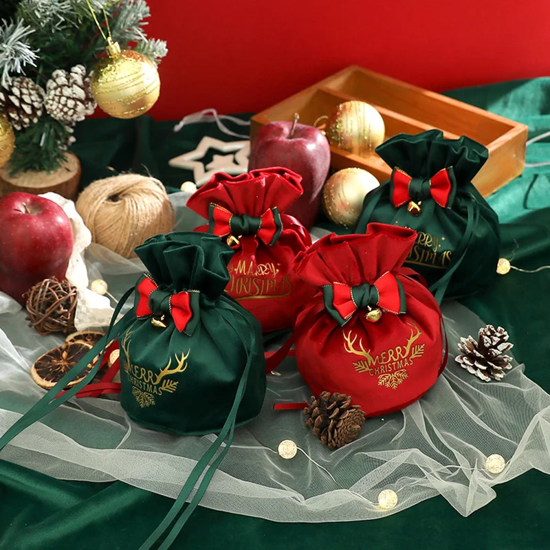 Elegant Design Velvet Xmas Drawstring Gift Bag Elegant Design Velvet Xmas Drawstring Gift Bag