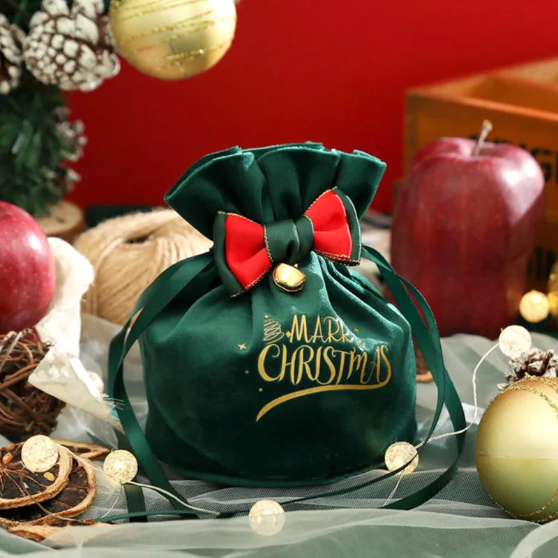 Elegant Design Velvet Xmas Drawstring Gift Bag Elegant Design Velvet Xmas Drawstring Gift Bag