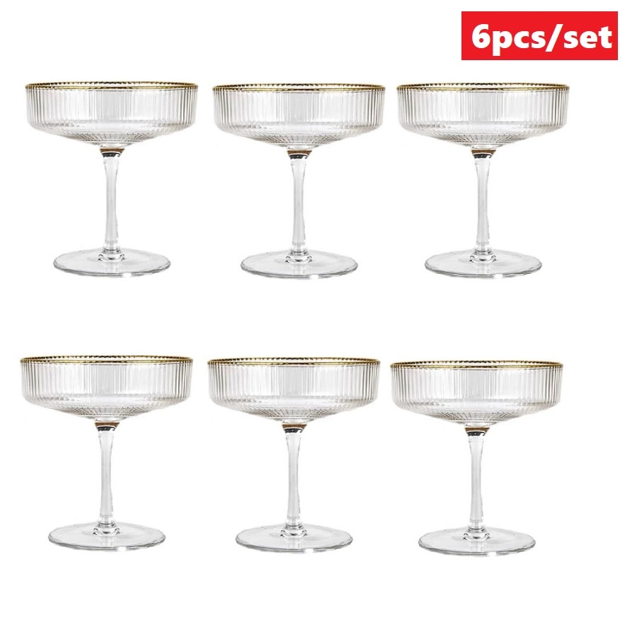 Elegant Glass Ice Cream Cups Set