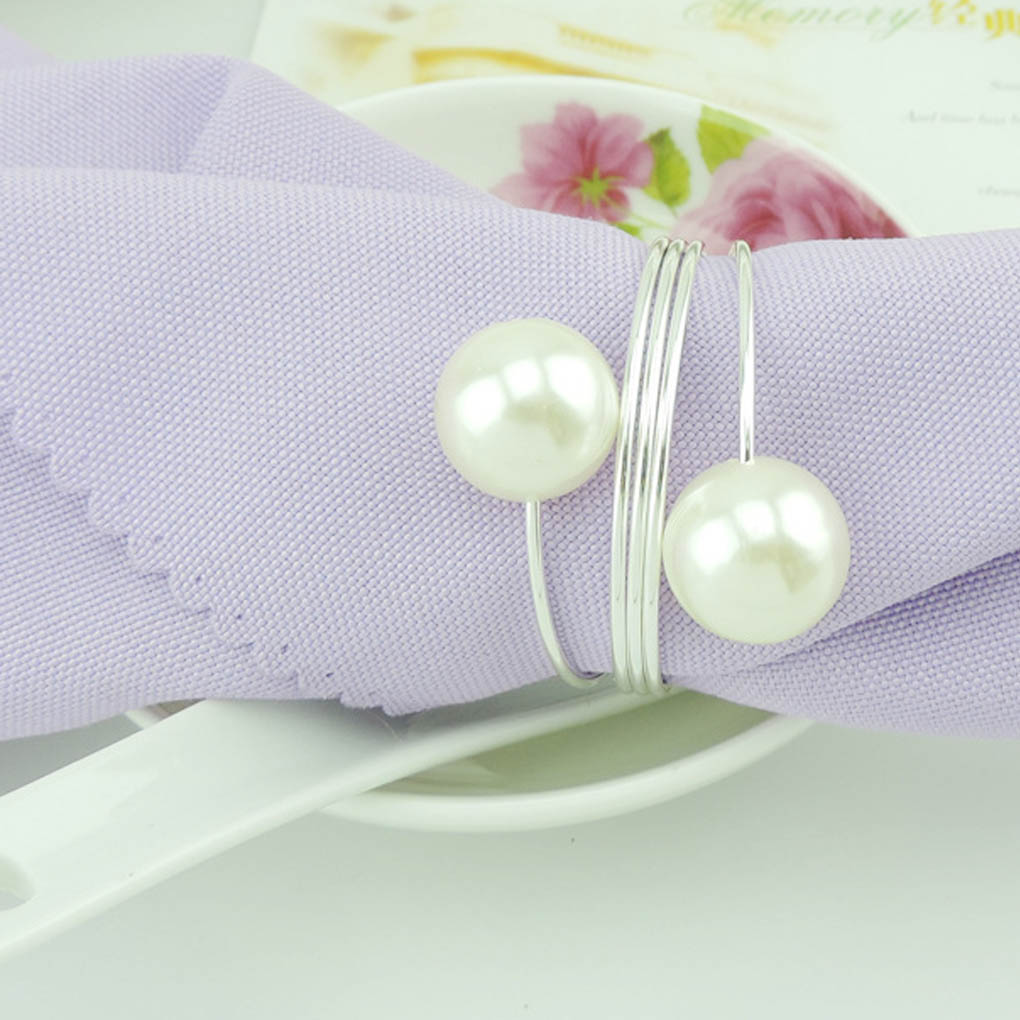 Elegant Pearl Napkin Rings (12 pcs) Elegant Pearl Napkin Rings (12 pcs)