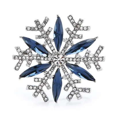 Elegant Rhinestone Snowflake Brooch