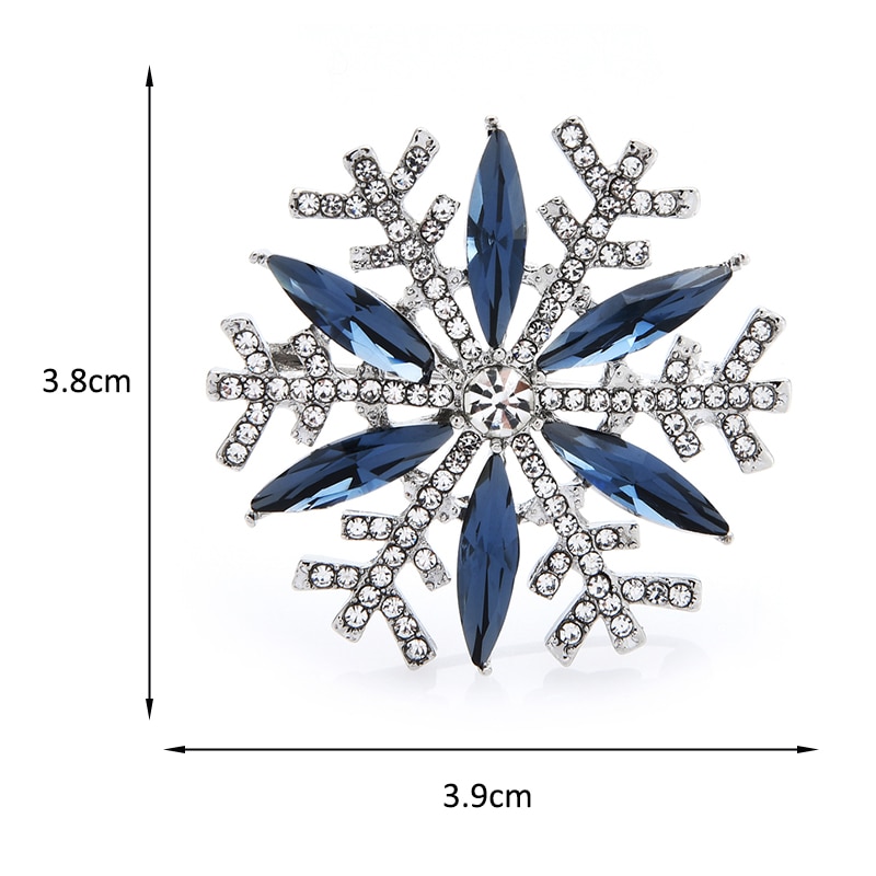 Elegant Rhinestone Snowflake Brooch