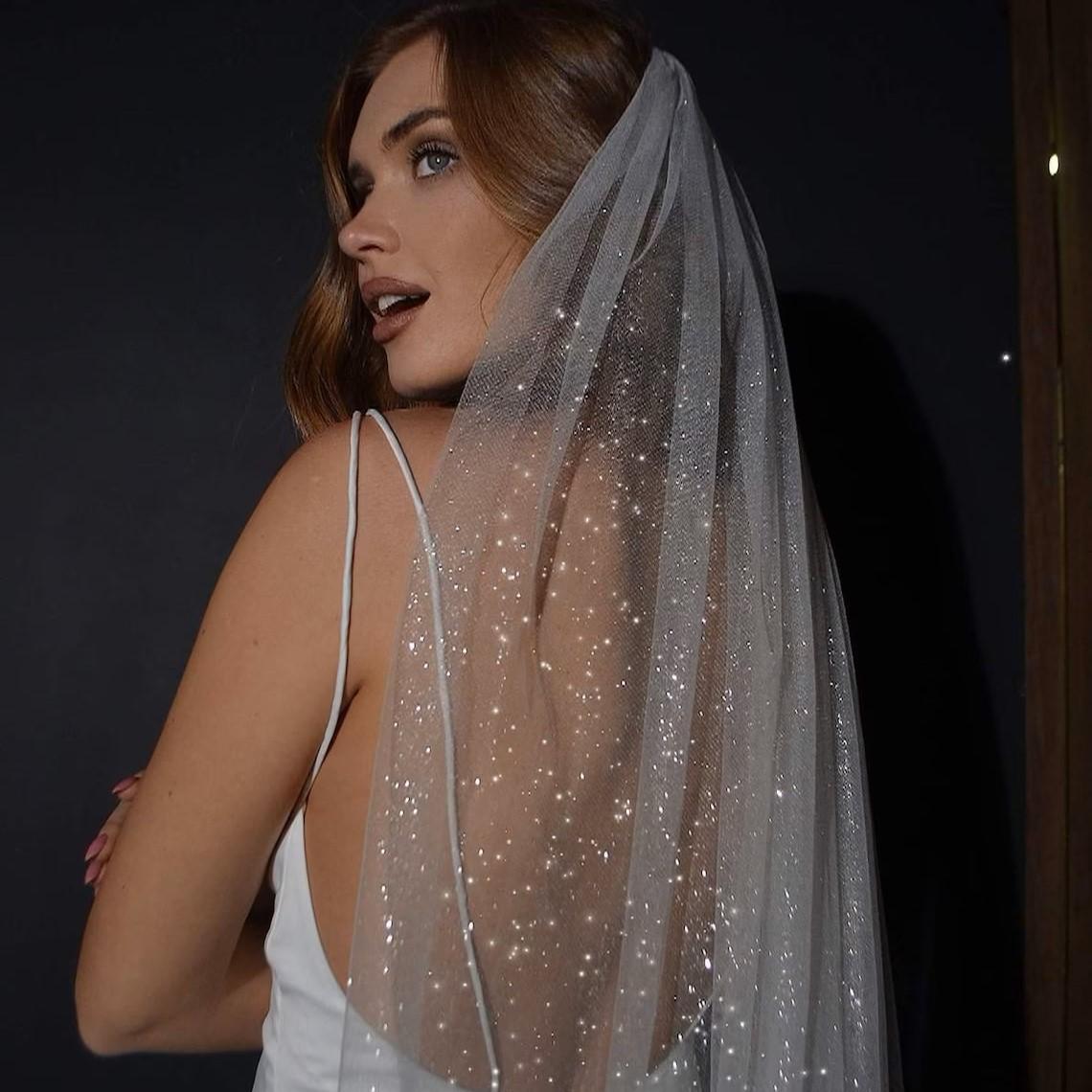 Elegant Sparkly Wedding Veil