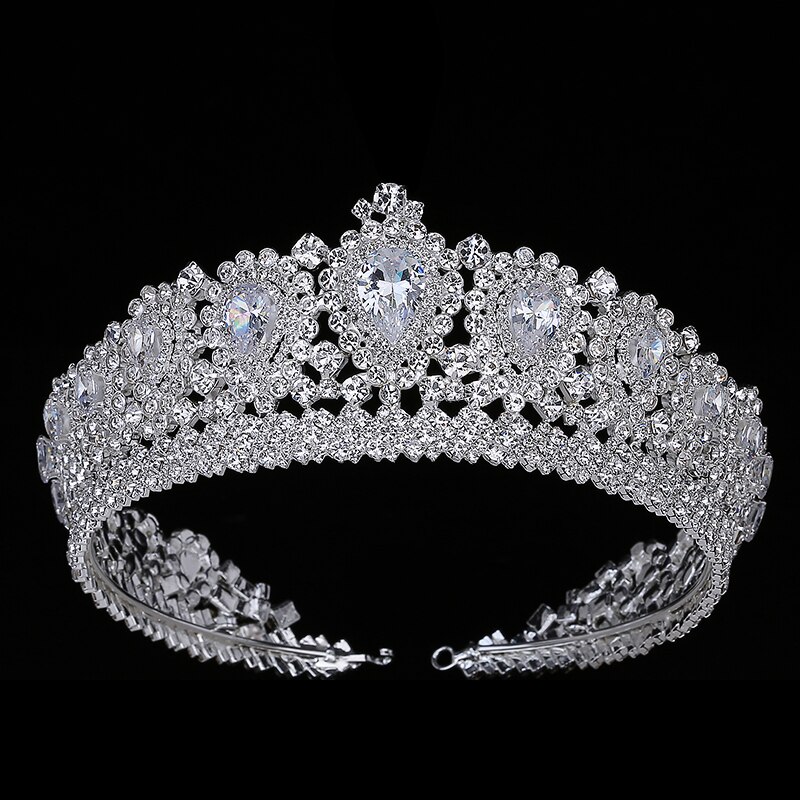 Elegant Studded Crystal Tiara Crown