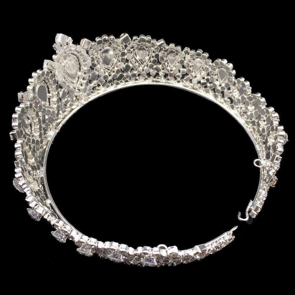 Elegant Studded Crystal Tiara Crown