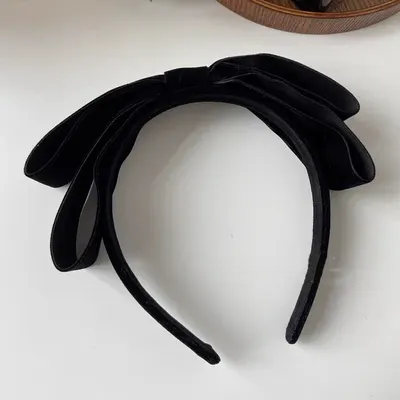 Elegant Velvet Bow Headband Accessory