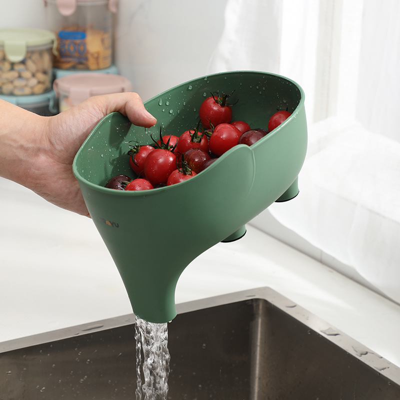 Elephant Drain Basket Multi-purpose Kitchen Storage Drain Basket Household Fruit and Vegetable Basket Plastic Drain Elephant Drain Basket Multi-purpose Kitchen Storage Drain Basket Household Fruit and Vegetable Basket Plastic Drain