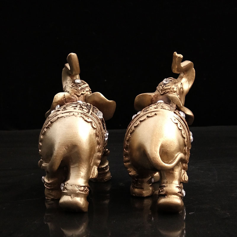 Elephant Figurines House Decoration (2 pcs)