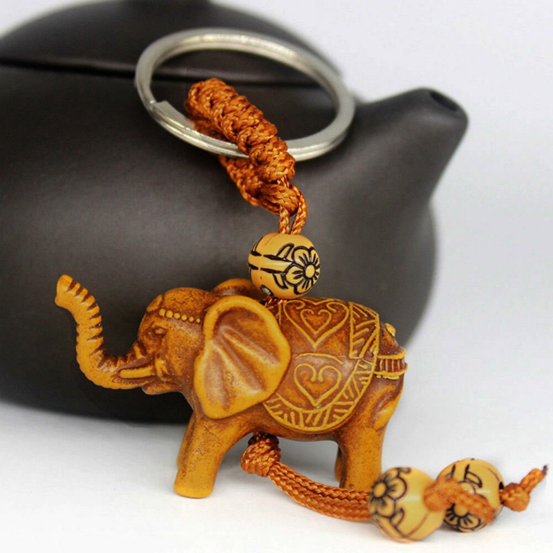 Elephant Keychain Wooden Accessory Elephant Keychain Wooden Accessory