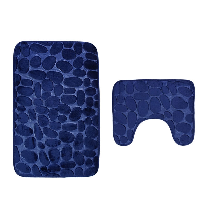 Embossed Soft Toilet Rugs Set Embossed Soft Toilet Rugs Set