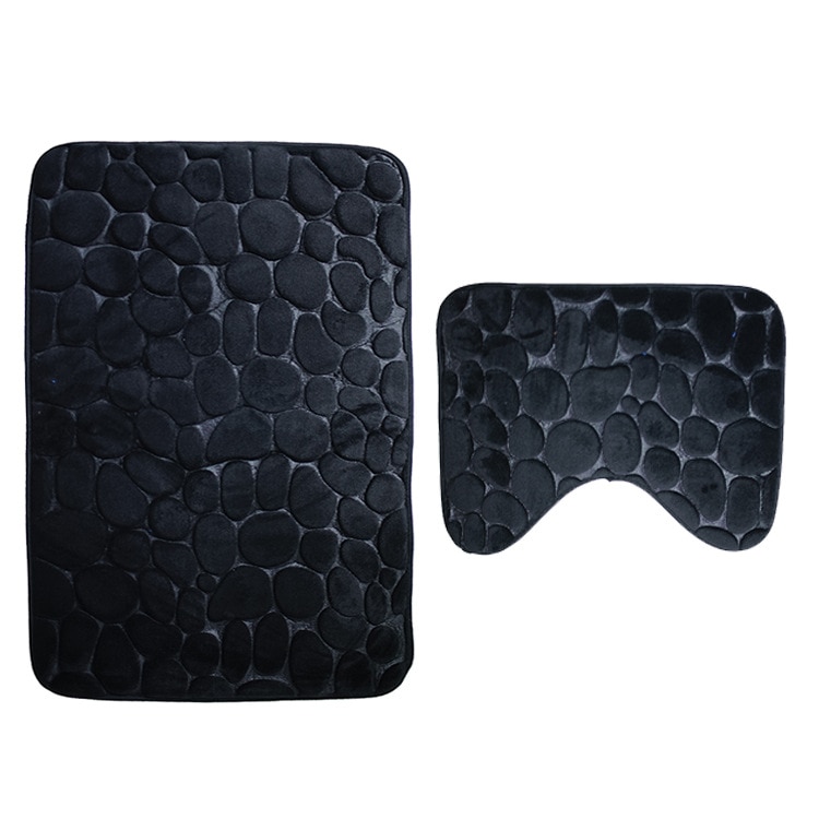 Embossed Soft Toilet Rugs Set Embossed Soft Toilet Rugs Set