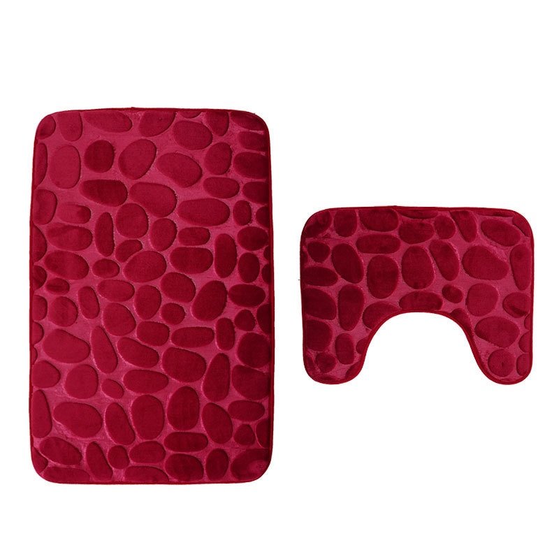 Embossed Soft Toilet Rugs Set Embossed Soft Toilet Rugs Set