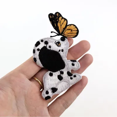 Embroidered Dog Iron On Patch Embroidered Dog Iron On Patch