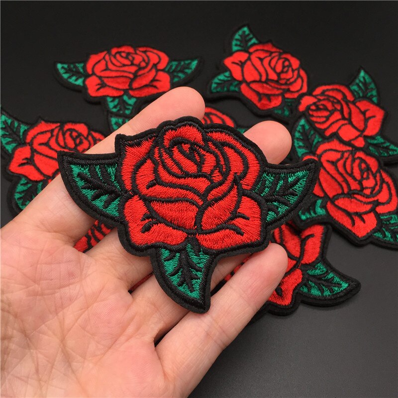 Embroidered Rose Iron on Patch Embroidered Rose Iron on Patch